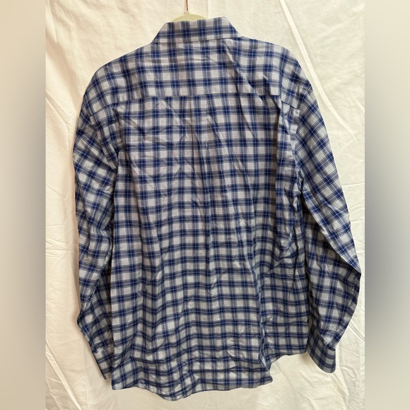 Peter Millar Blue Plaid Button Down Shirt Size L 100% Cotton - Picture 2 of 4